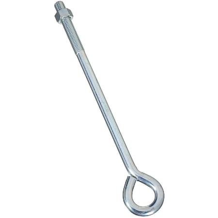 5/8 In. x 14 In. Zinc Eye Bolt with Hex Nut